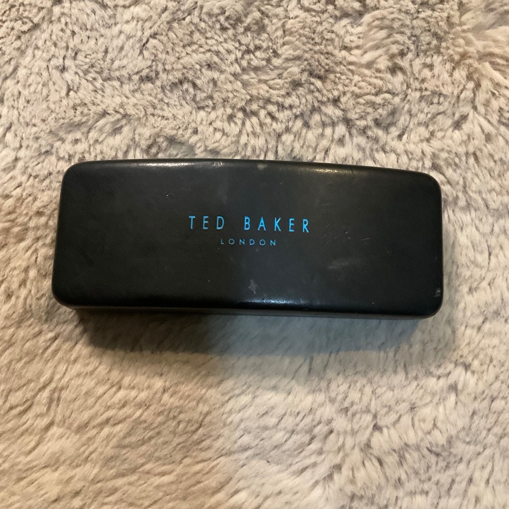Ted Baker  London Eyeglasses Case Hard Shell Black Blue Unisex Sunglasses‎